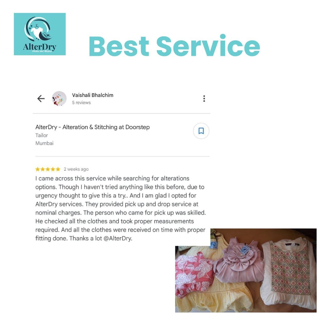 AlterDry - Alteration & Stitching at Doorstep