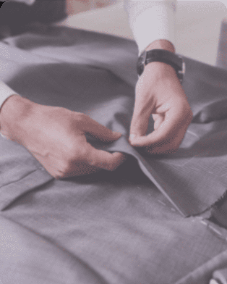 Crafting Your Suit: We create your custom suit with attention to detail and high-quality materials.