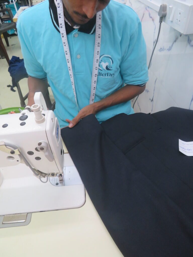 Visiting a tailor shop,